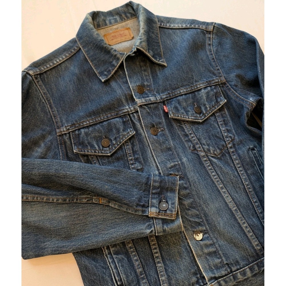 Vtg 80s Levis Denim Trucker Jacket Unisex 40 Made in Canada Type 3